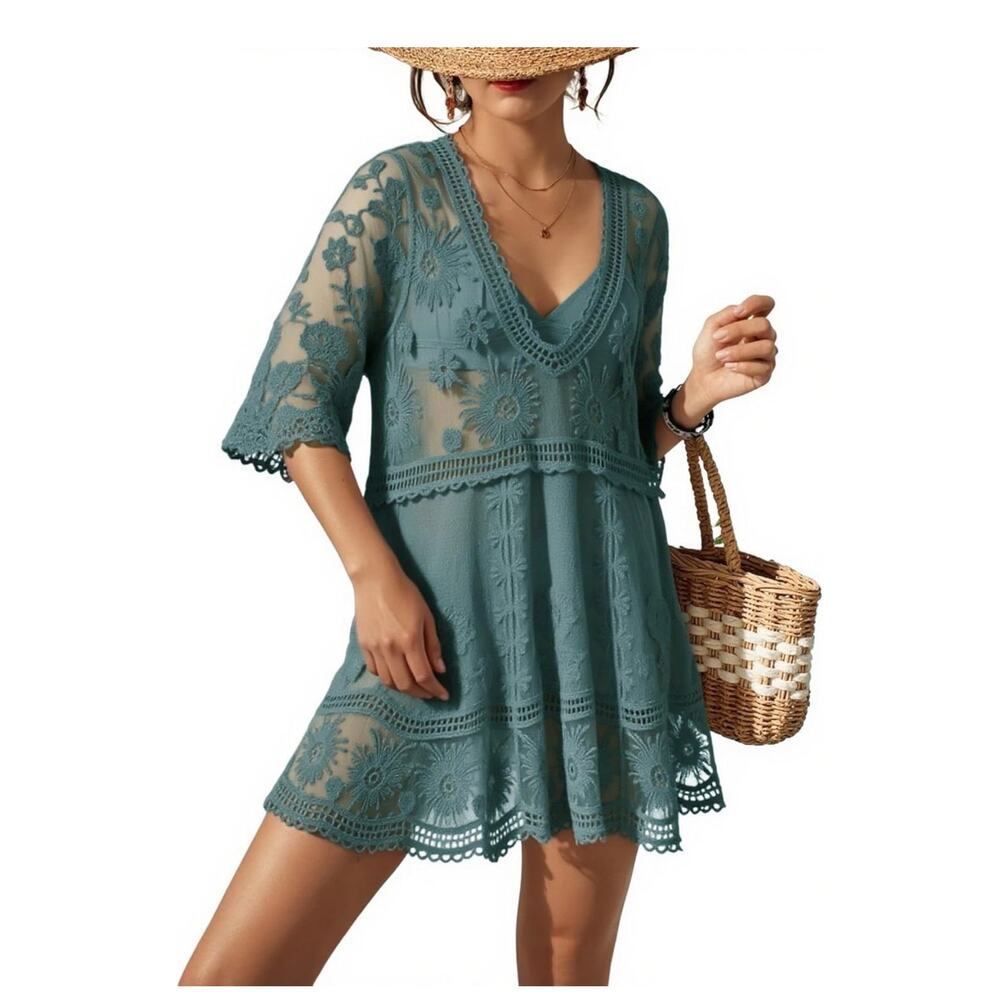 Eomenie Lace Bathing Suit Cover Up for Swimwear